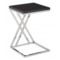 OSP Home Furnishings WST16-BK Wall Street Coffee Table. Chrome/Black.